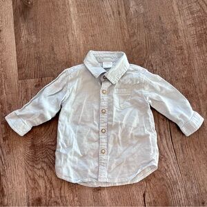 Edgehill Collection Light Blue Linen Boys Button-Down Shirt Sz. 9 months